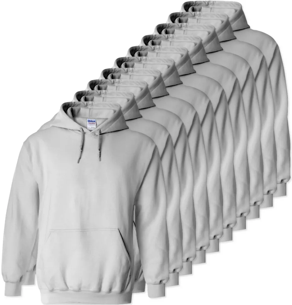 Lot de 10 Gildan 18500 - Sweatshirt à capuche en molleton épais