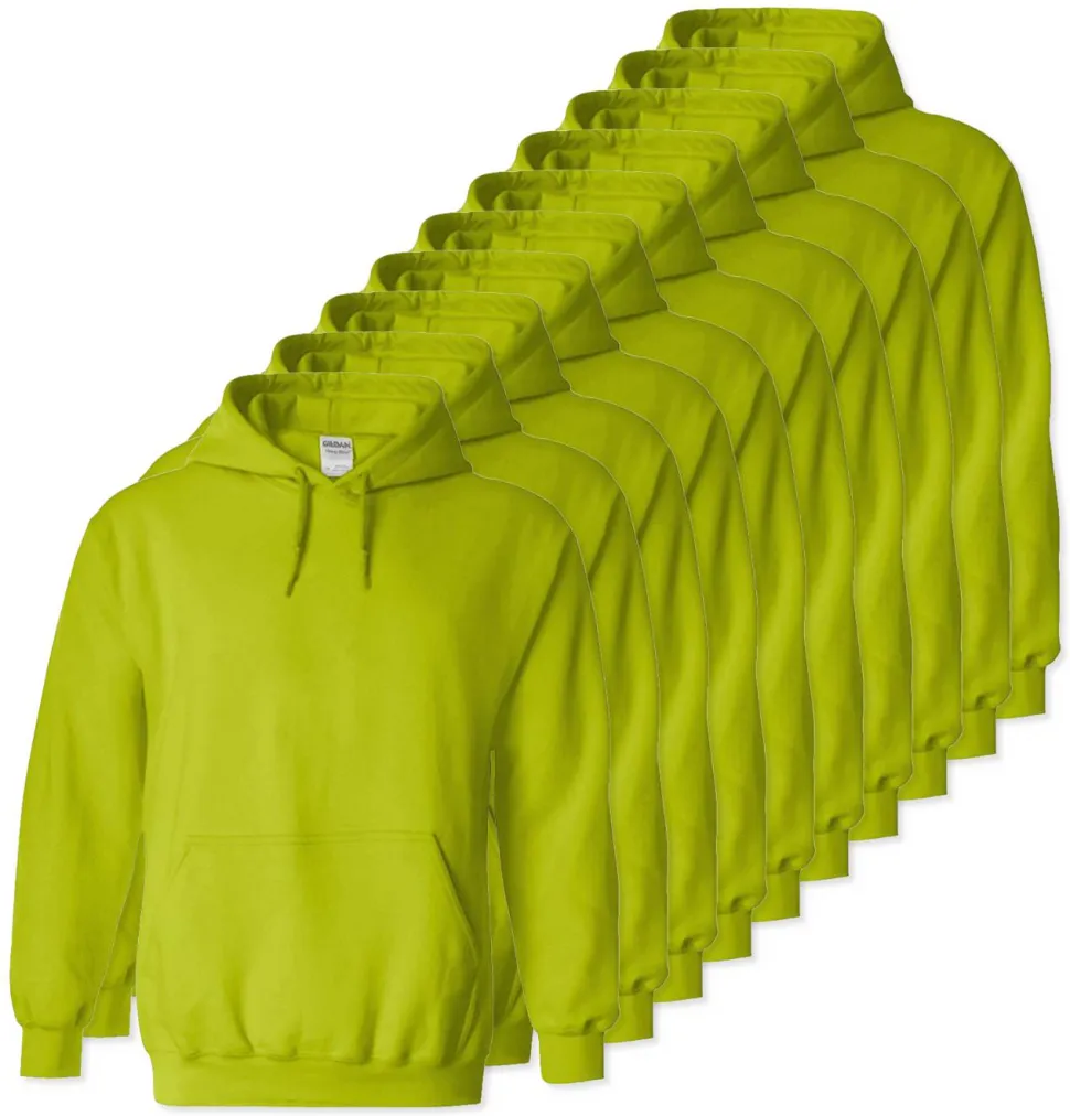 Lot de 10 Gildan 18500 - Sweatshirt à capuche en molleton épais