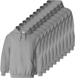 Lot de 10 Gildan 18500 - Sweatshirt à capuche en molleton épais