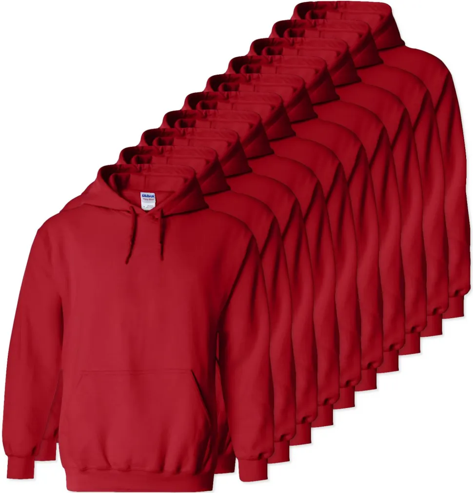 Lot de 10 Gildan 18500 - Sweatshirt à capuche en molleton épais