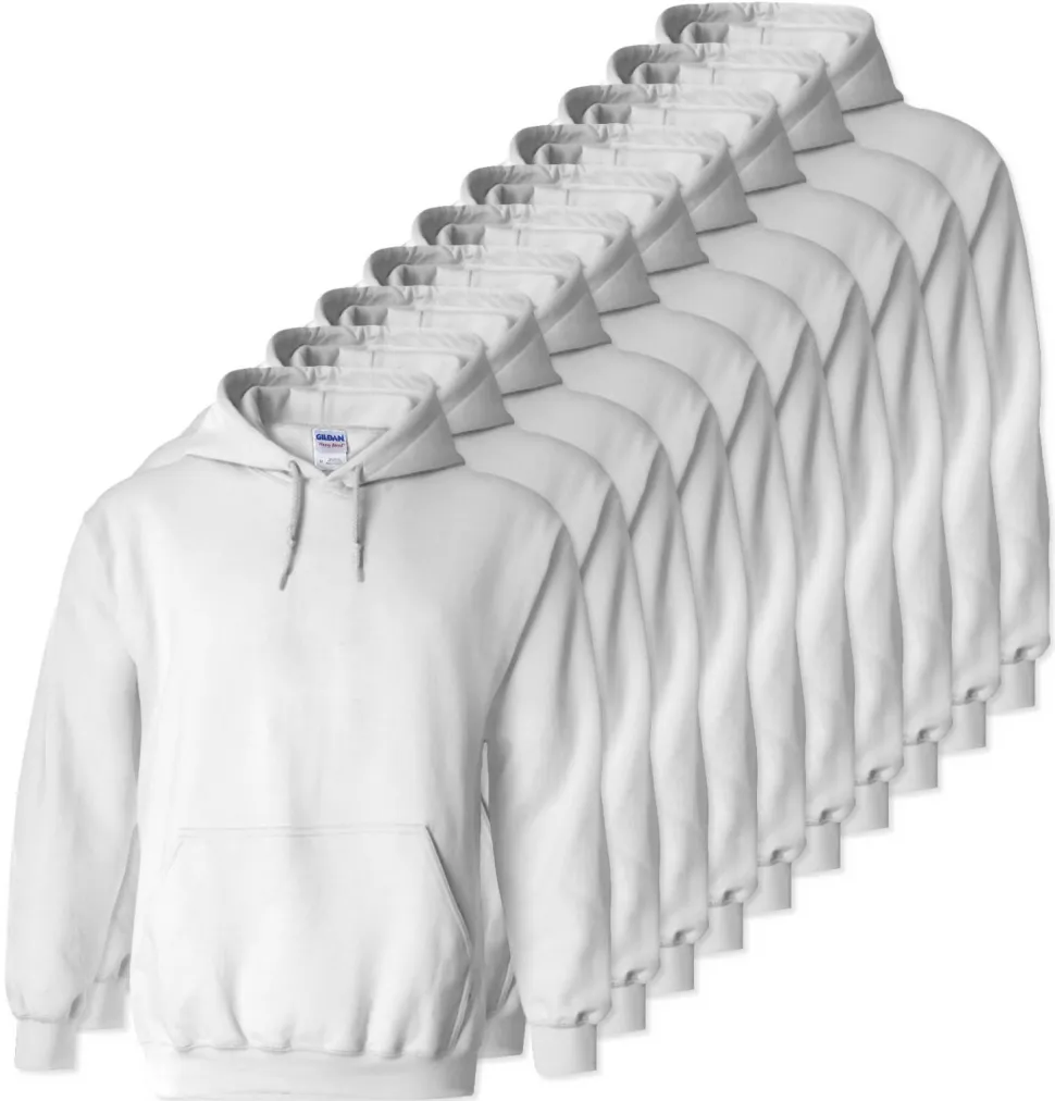 Lot de 10 Gildan 18500 - Sweatshirt à capuche en molleton épais