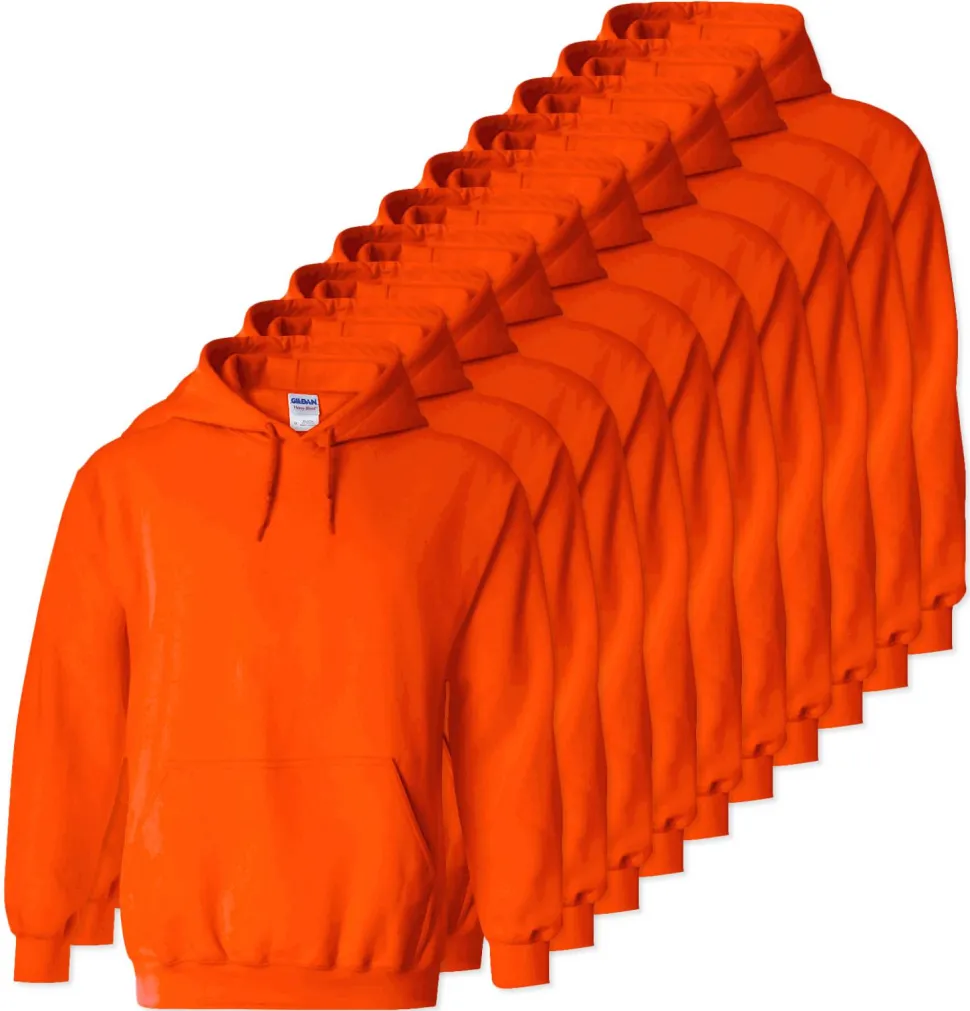Lot de 10 Gildan 18500 - Sweatshirt à capuche en molleton épais