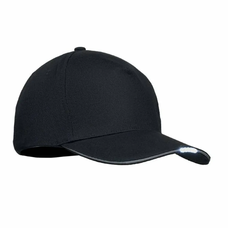 LUZCAP Casquette en coton LED à 5 pans - GiftRetail MO2439