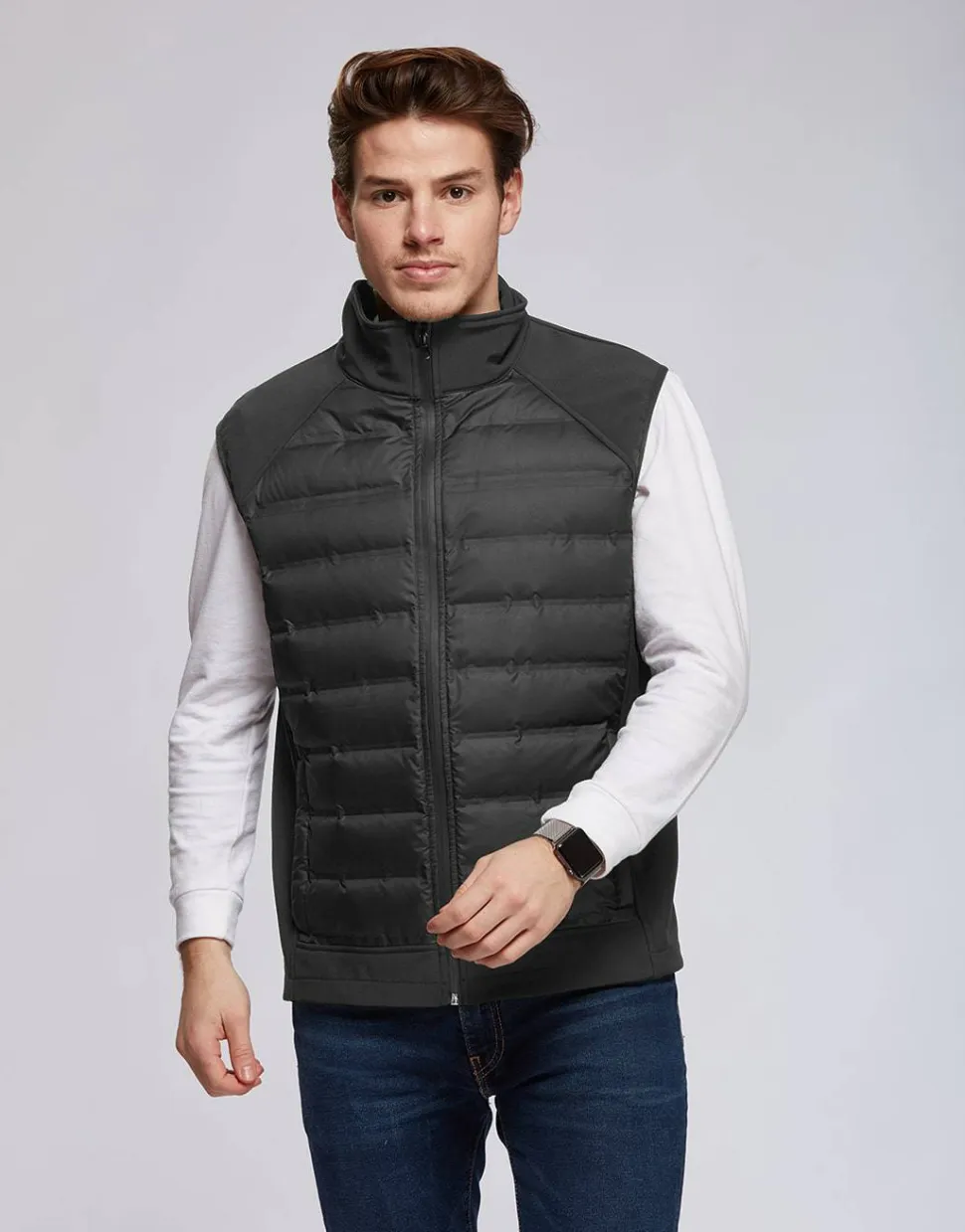 Mustaghata OMEGA - Bodywarmer Hybride Homme Softshell-Doudoune