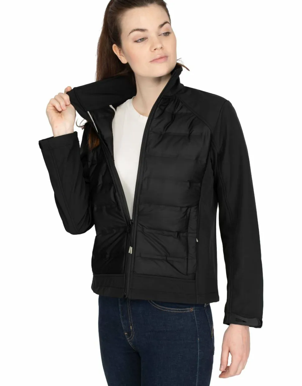 Mustaghata XENA - Blouson Femme Hybride Softshell-Doudoune