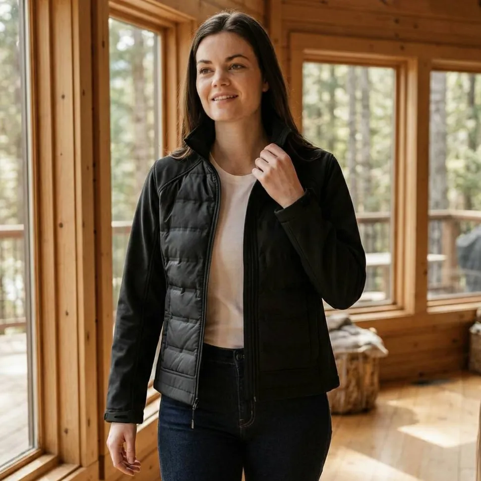 Mustaghata XENA - Blouson Femme Hybride Softshell-Doudoune