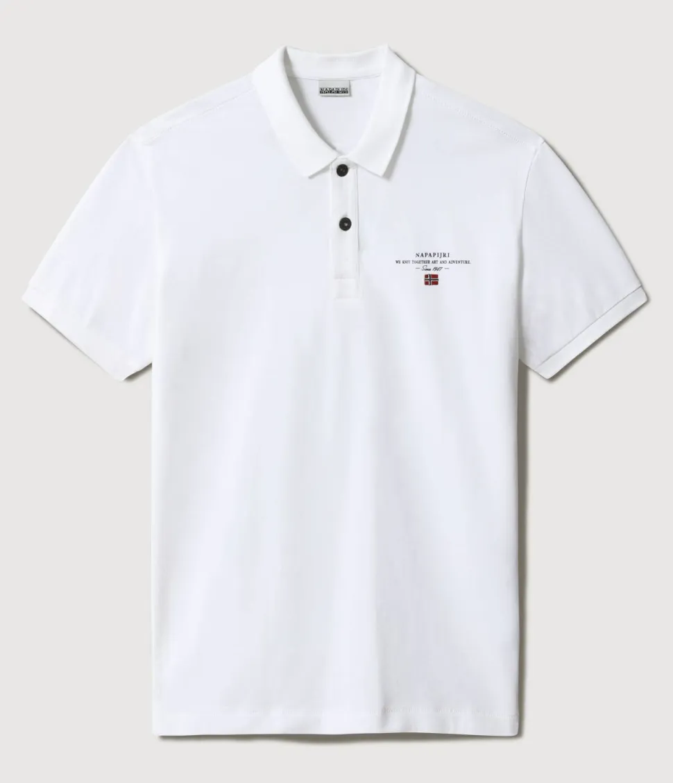 NAPAPIJRI NP0A4GDL - Polo Classique en Coton avec Logo Imprimé