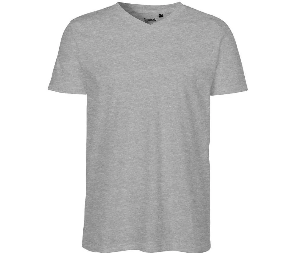 NEUTRAL O61005 - T-shirt Homme Col V en Coton Bio Léger
