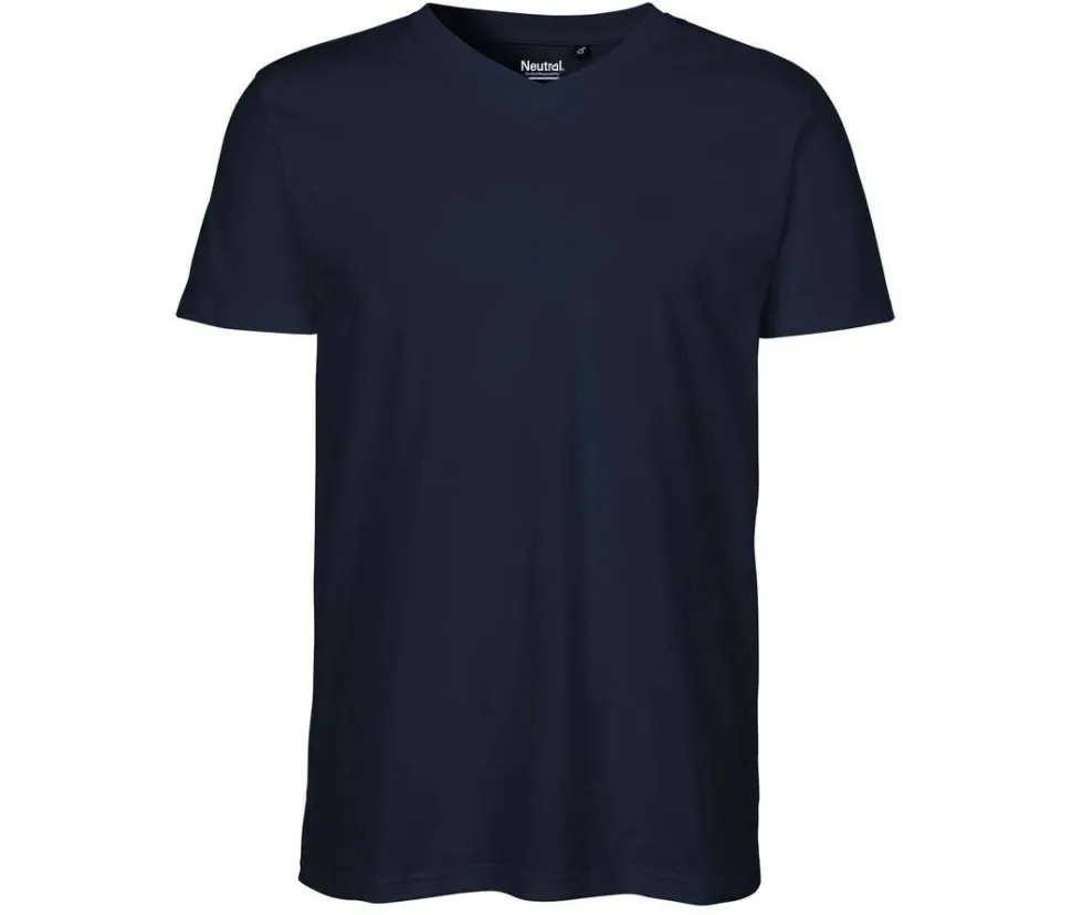 NEUTRAL O61005 - T-shirt Homme Col V en Coton Bio Léger
