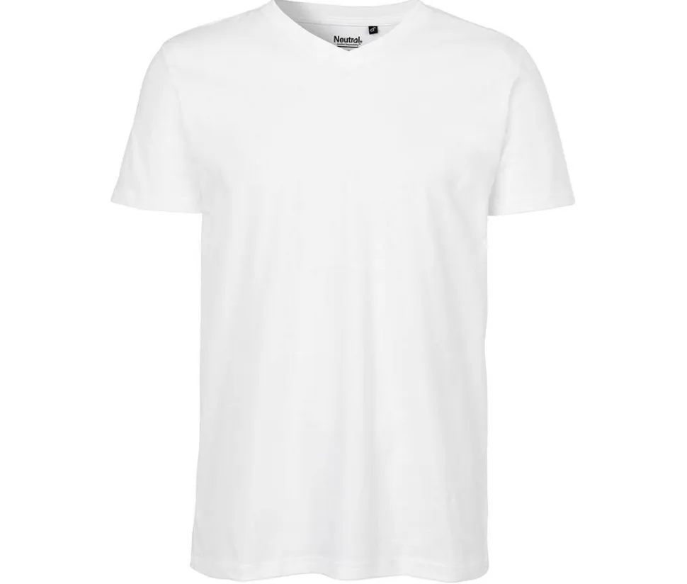 NEUTRAL O61005 - T-shirt Homme Col V en Coton Bio Léger