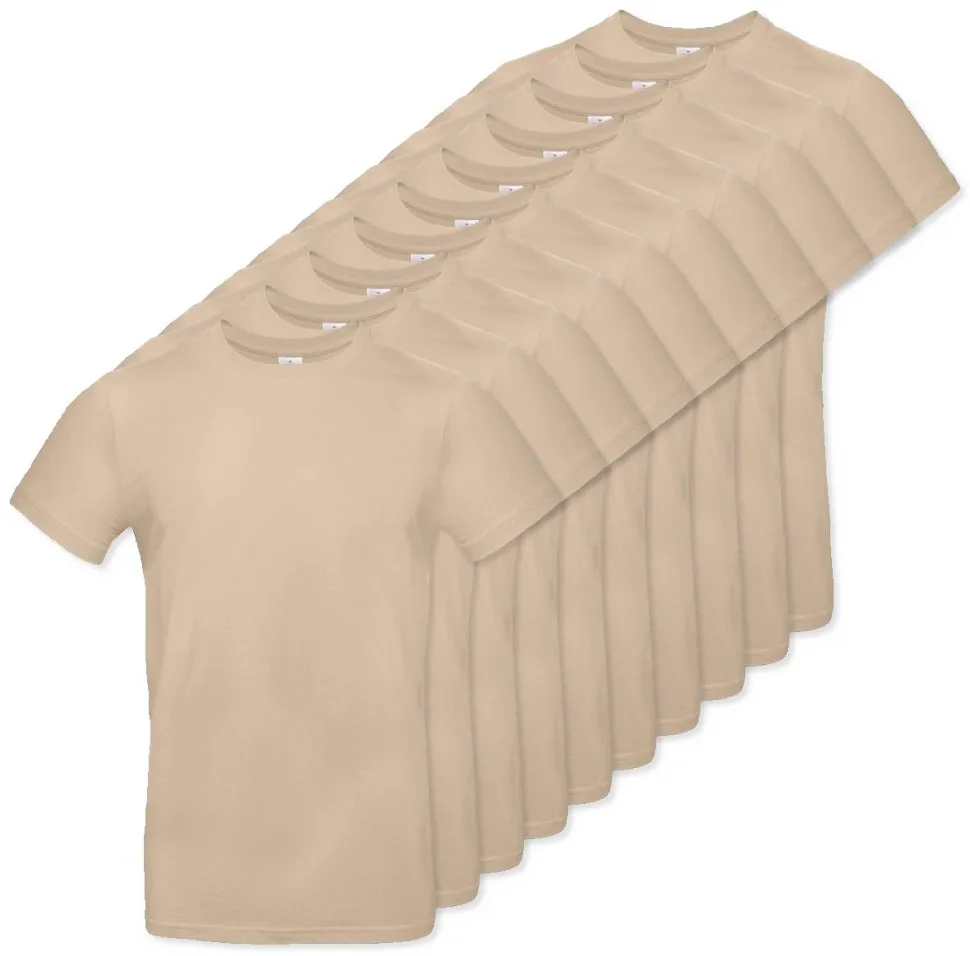 Pack de 10 B&C BC03T - Tee-Shirt Homme 100% Coton