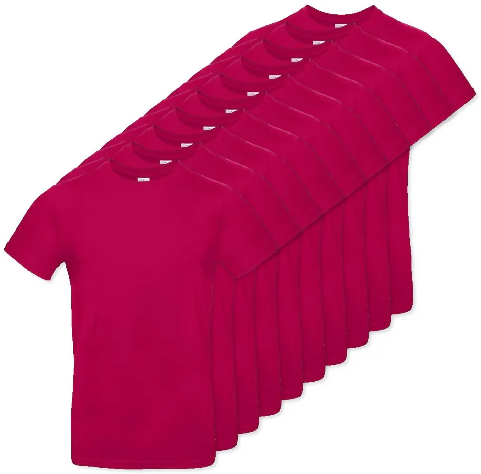 Pack de 10 B&C BC03T - Tee-Shirt Homme 100% Coton