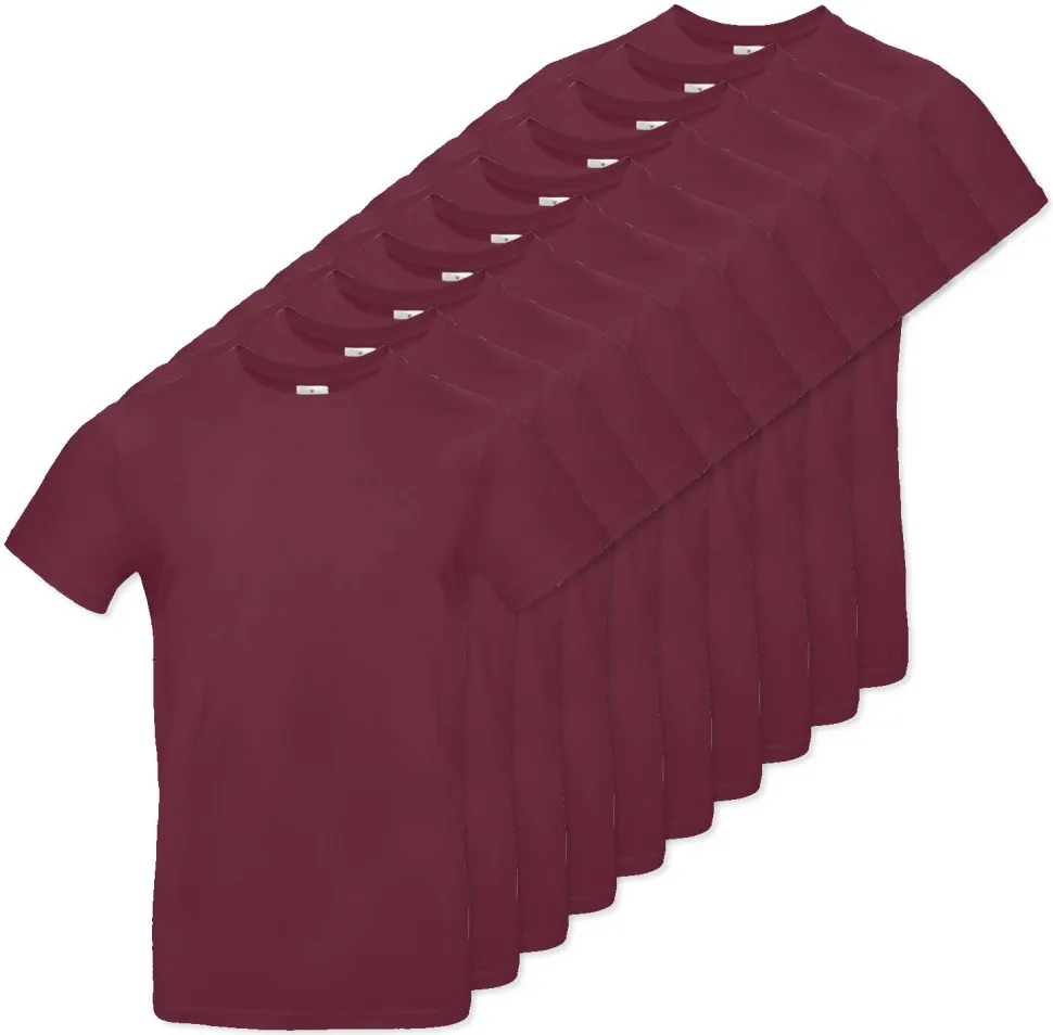 Pack de 10 B&C BC03T - Tee-Shirt Homme 100% Coton