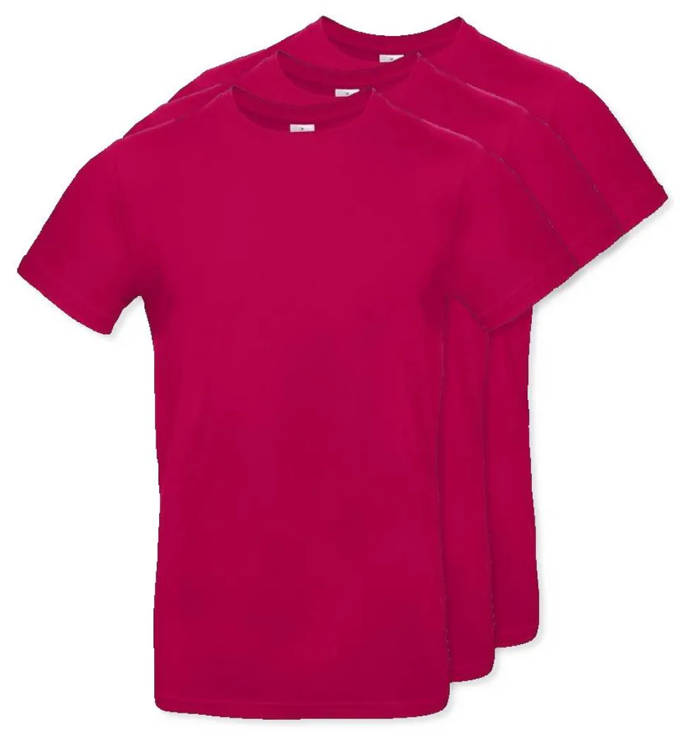 Pack de 3 B&C BC03T - Tee-Shirt Homme 100% Coton