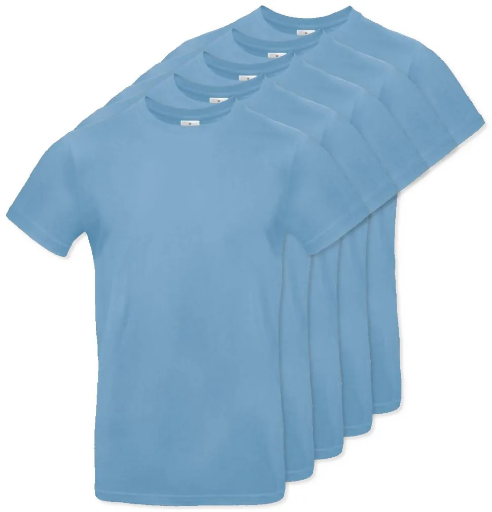 Pack de 5 B&C BC03T - Tee-Shirt Homme 100% Coton