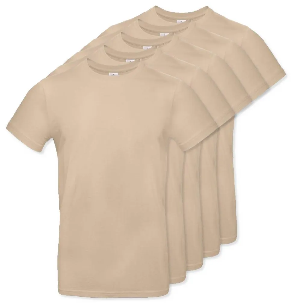 Pack de 5 B&C BC03T - Tee-Shirt Homme 100% Coton