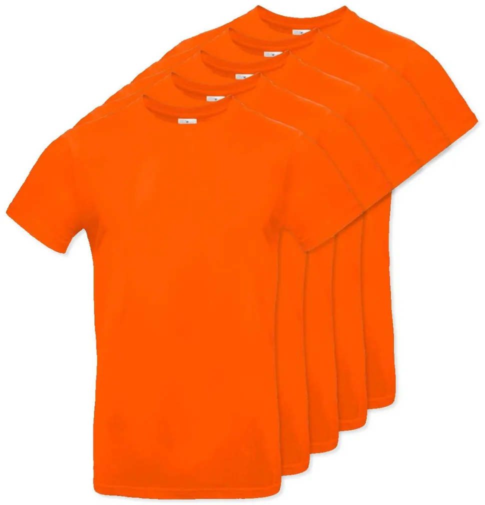 Pack de 5 B&C BC03T - Tee-Shirt Homme 100% Coton