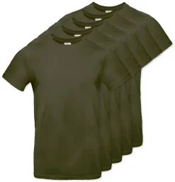 Pack de 5 B&C BC03T - Tee-Shirt Homme 100% Coton