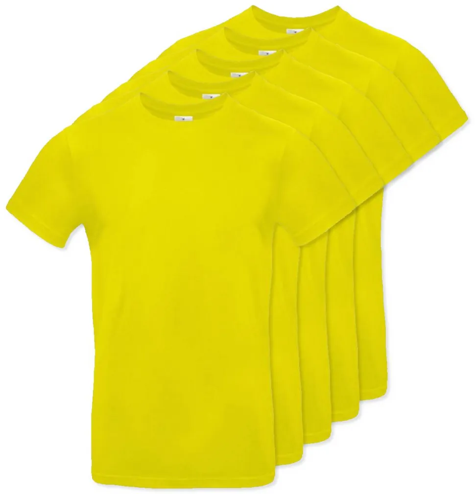 Pack de 5 B&C BC03T - Tee-Shirt Homme 100% Coton