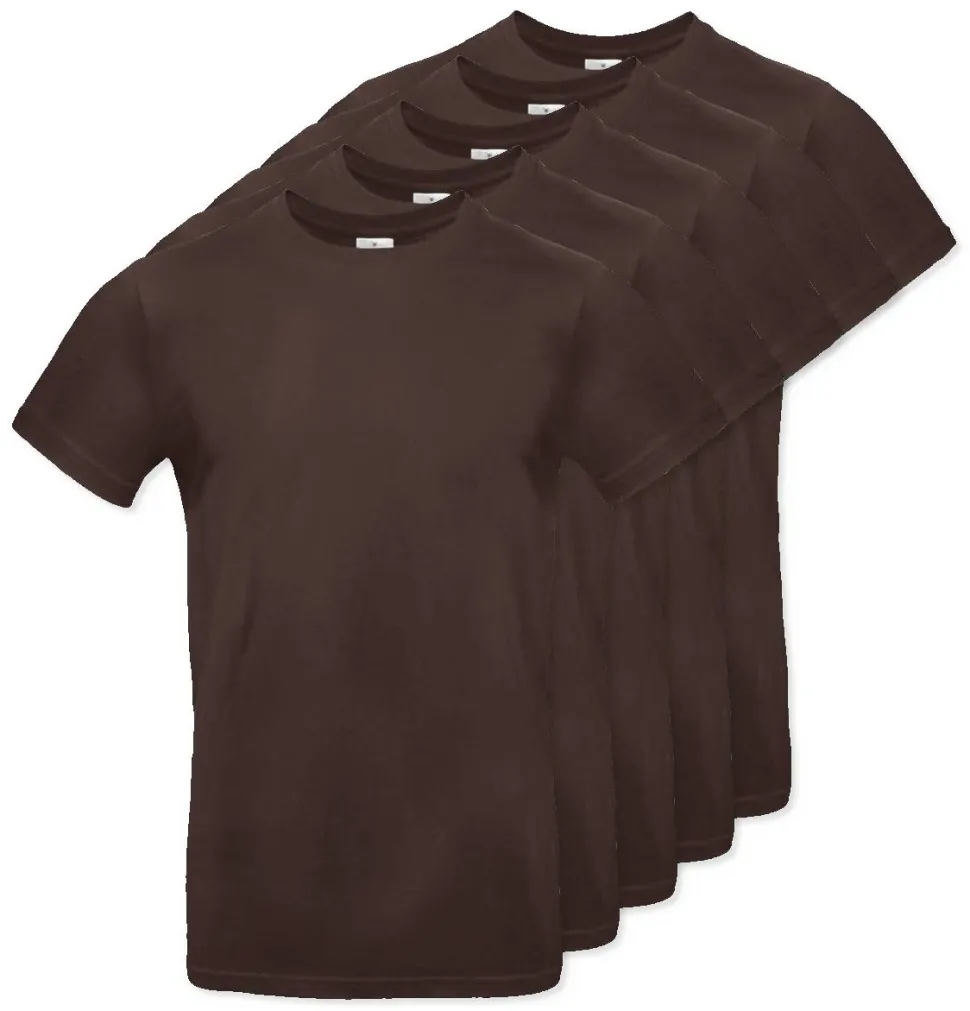 Pack de 5 B&C BC03T - Tee-Shirt Homme 100% Coton
