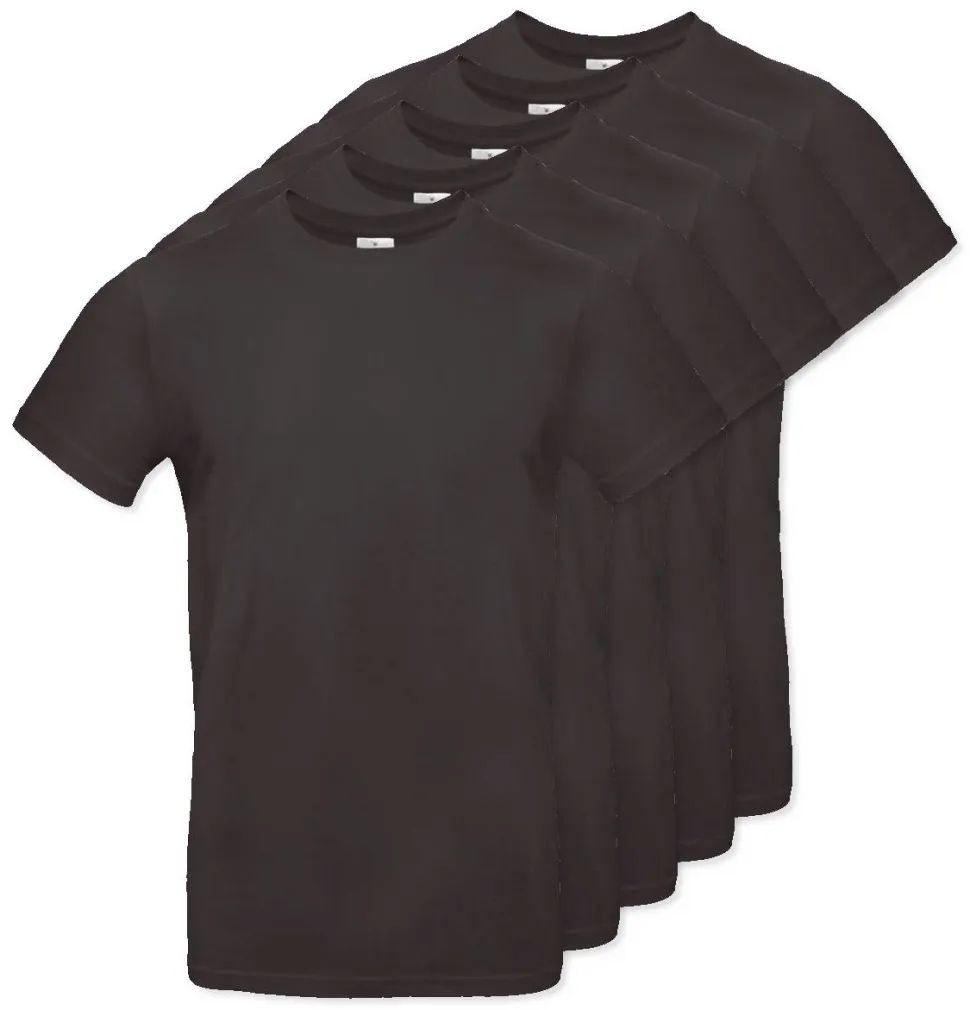 Pack de 5 B&C BC03T - Tee-Shirt Homme 100% Coton