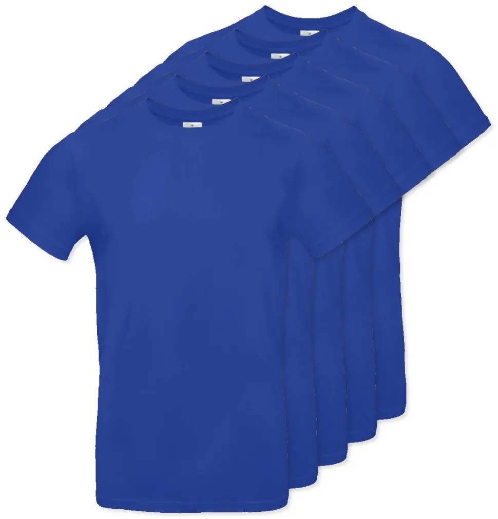 Pack de 5 B&C BC03T - Tee-Shirt Homme 100% Coton