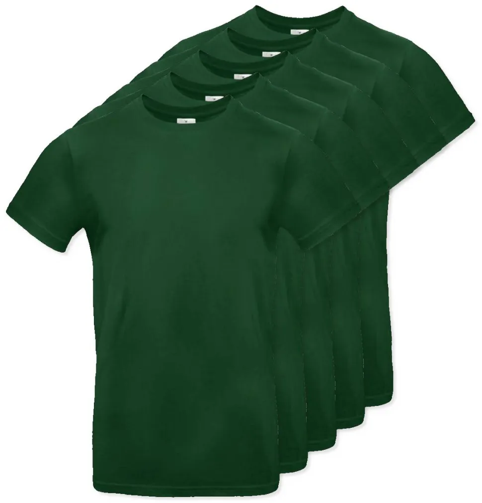 Pack de 5 B&C BC03T - Tee-Shirt Homme 100% Coton