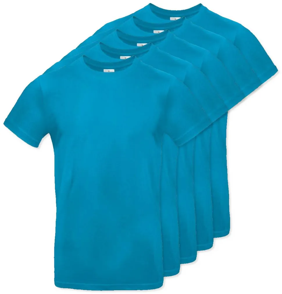Pack de 5 B&C BC03T - Tee-Shirt Homme 100% Coton
