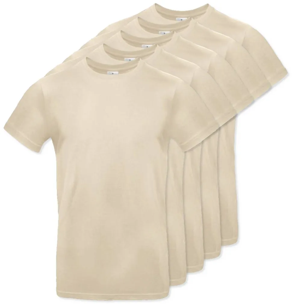 Pack de 5 B&C BC03T - Tee-Shirt Homme 100% Coton
