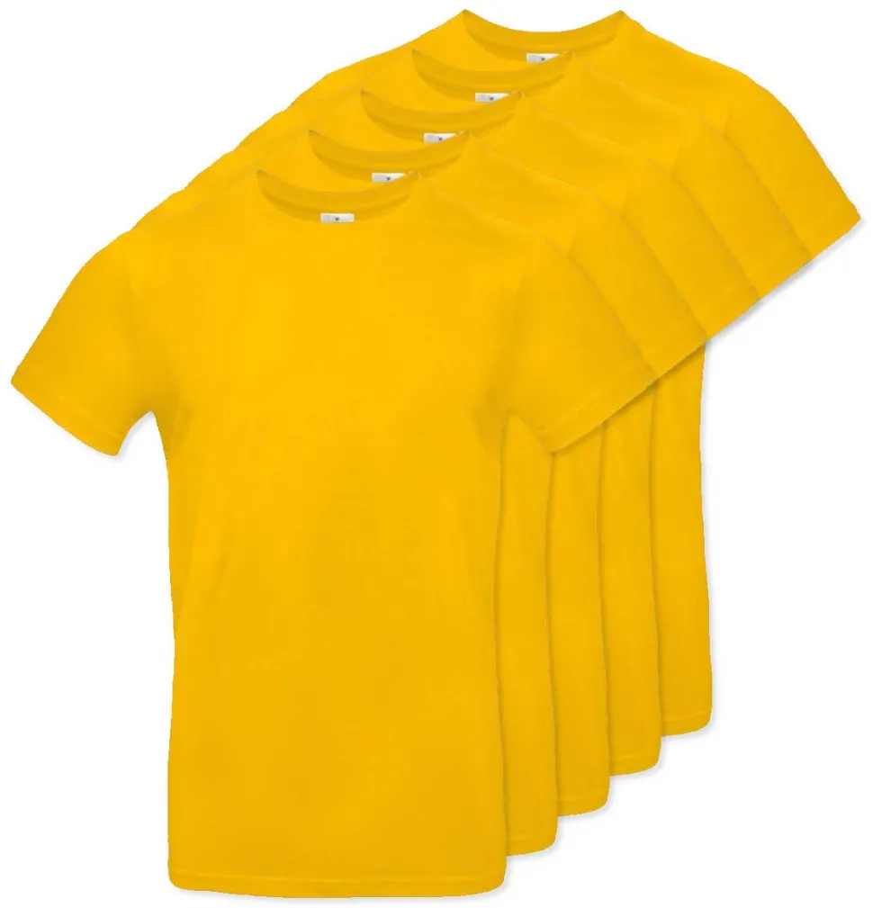 Pack de 5 B&C BC03T - Tee-Shirt Homme 100% Coton