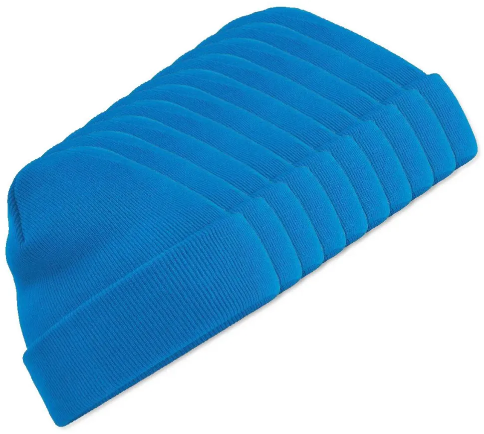 Pack de 10 Beechfield BF045 - Bonnet Hiver Unisexe avec Rabat Confortable