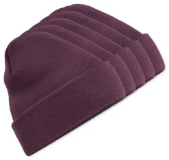 Pack de 5 Beechfield BF045 - Bonnet Hiver Unisexe avec Rabat Confortable