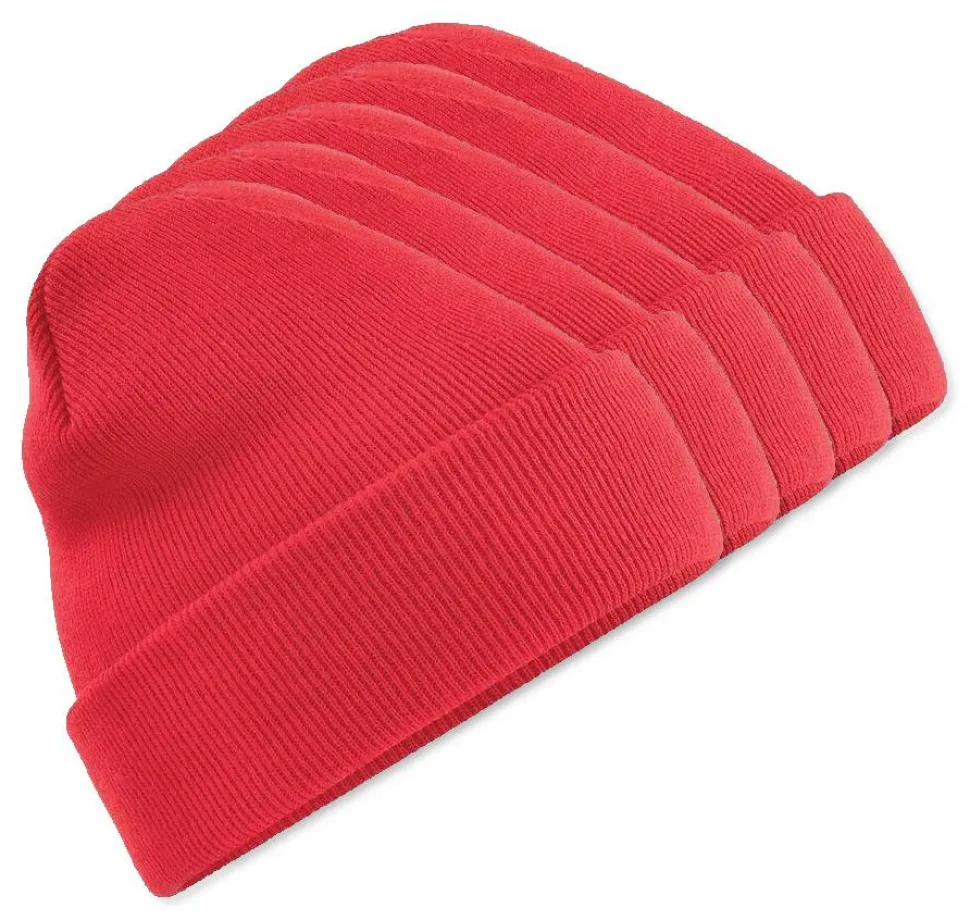 Pack de 5 Beechfield BF045 - Bonnet Hiver Unisexe avec Rabat Confortable