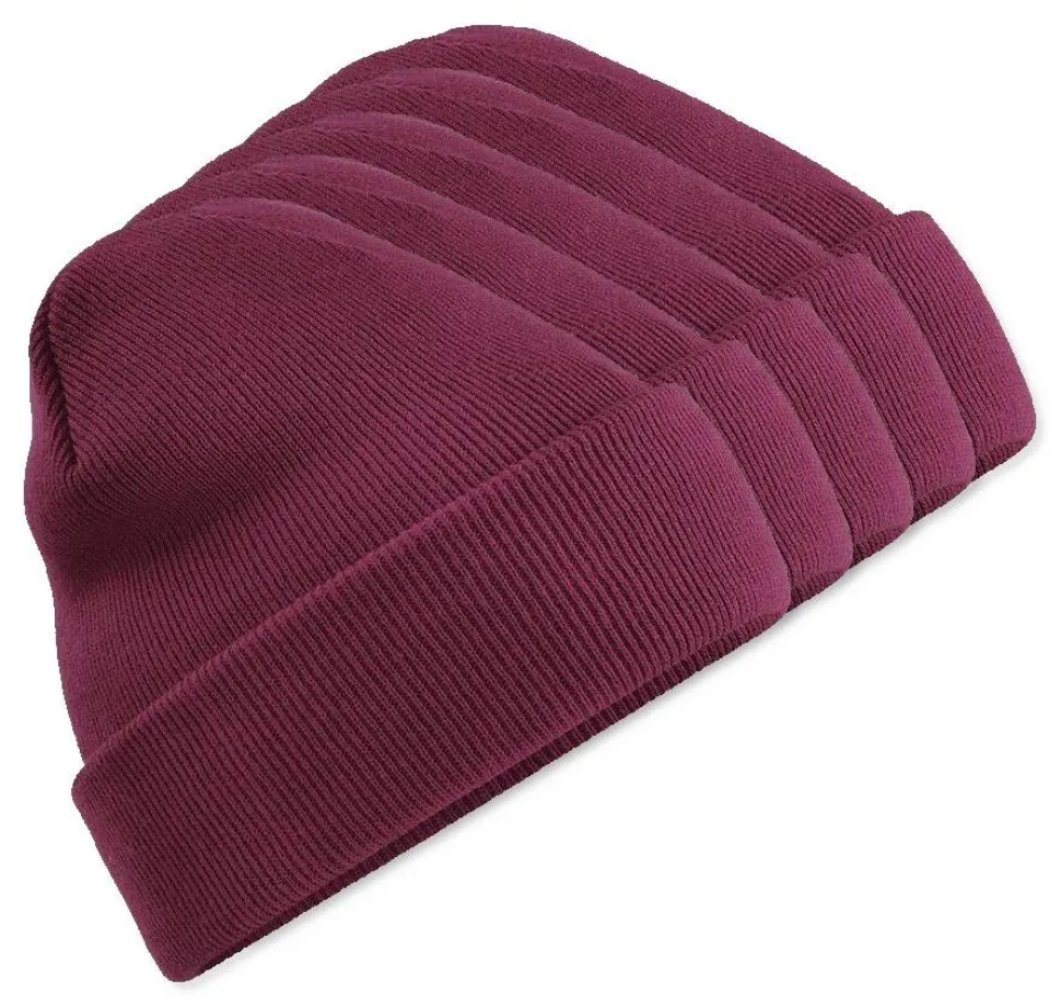 Pack de 5 Beechfield BF045 - Bonnet Hiver Unisexe avec Rabat Confortable