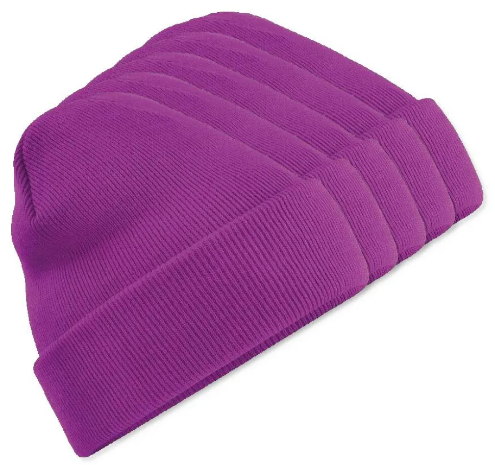 Pack de 5 Beechfield BF045 - Bonnet Hiver Unisexe avec Rabat Confortable