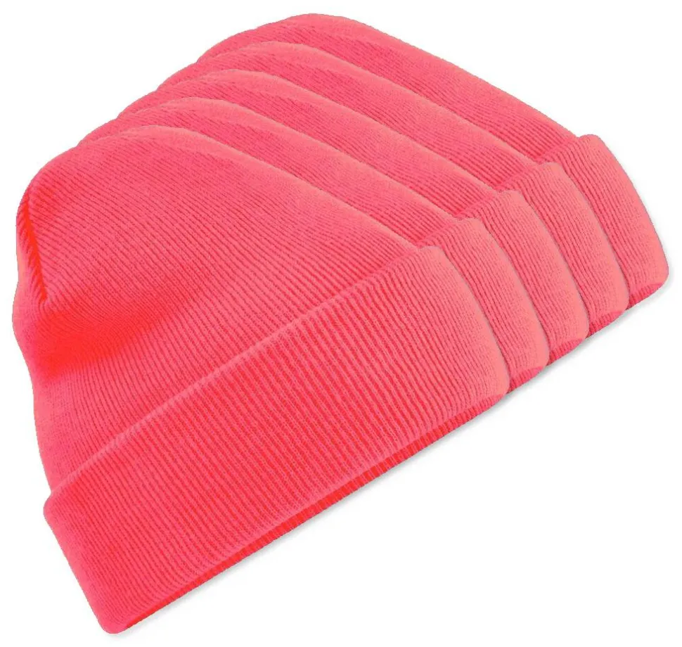 Pack de 5 Beechfield BF045 - Bonnet Hiver Unisexe avec Rabat Confortable