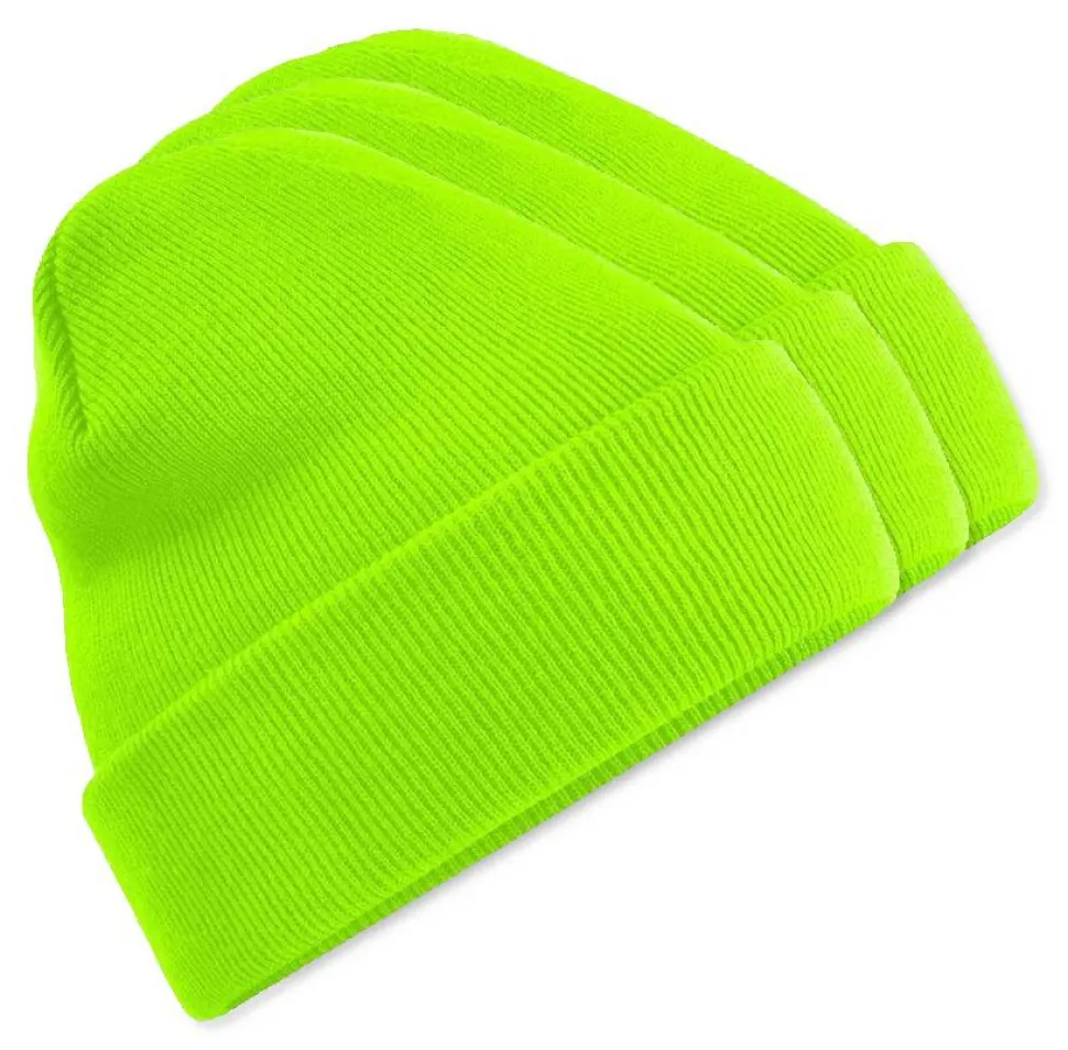 Pack de 3 Beechfield BF045 - Bonnet Hiver Unisexe avec Rabat Confortable