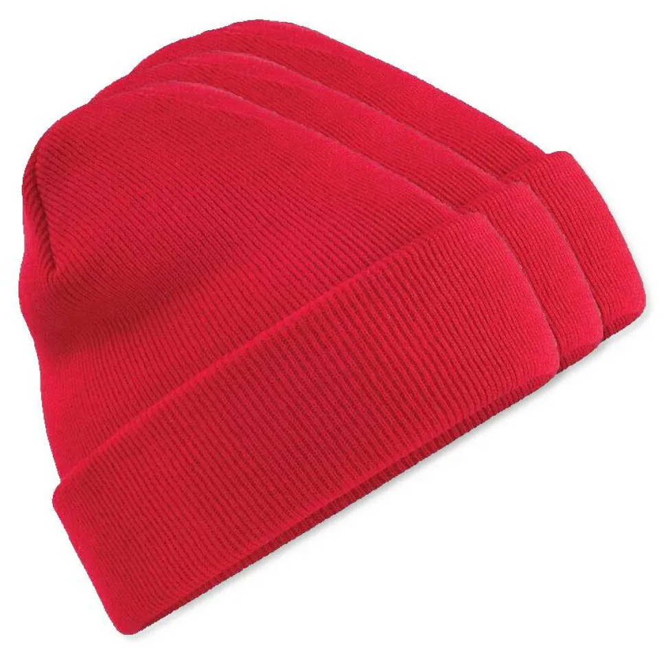 Pack de 3 Beechfield BF045 - Bonnet Hiver Unisexe avec Rabat Confortable