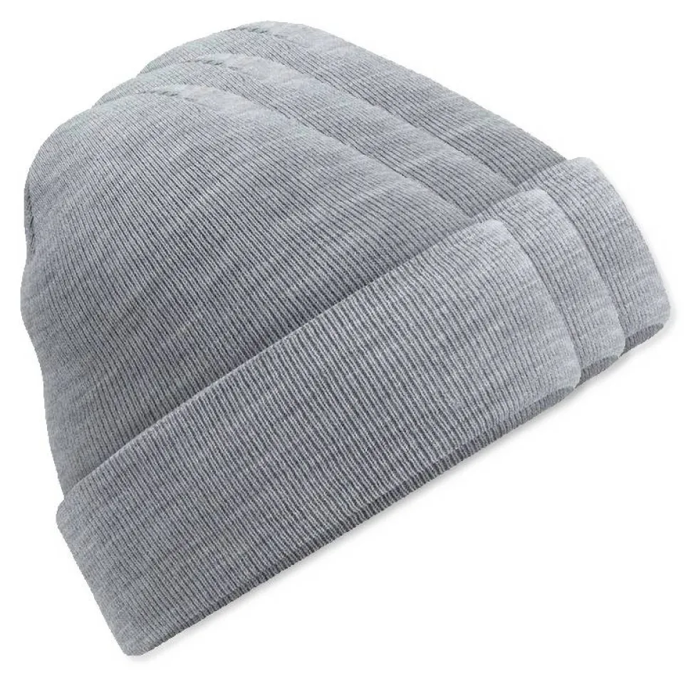 Pack de 3 Beechfield BF045 - Bonnet Hiver Unisexe avec Rabat Confortable