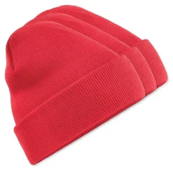 Pack de 3 Beechfield BF045 - Bonnet Hiver Unisexe avec Rabat Confortable