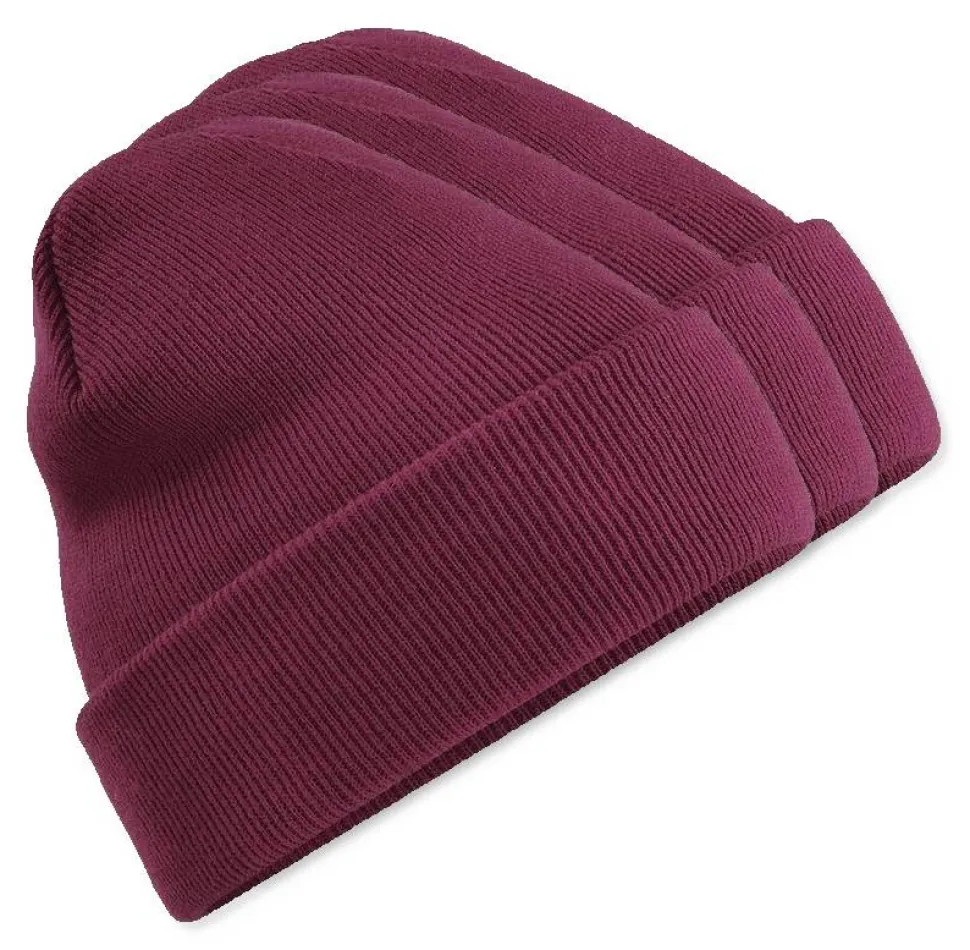 Pack de 3 Beechfield BF045 - Bonnet Hiver Unisexe avec Rabat Confortable