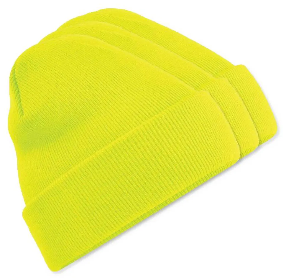 Pack de 3 Beechfield BF045 - Bonnet Hiver Unisexe avec Rabat Confortable
