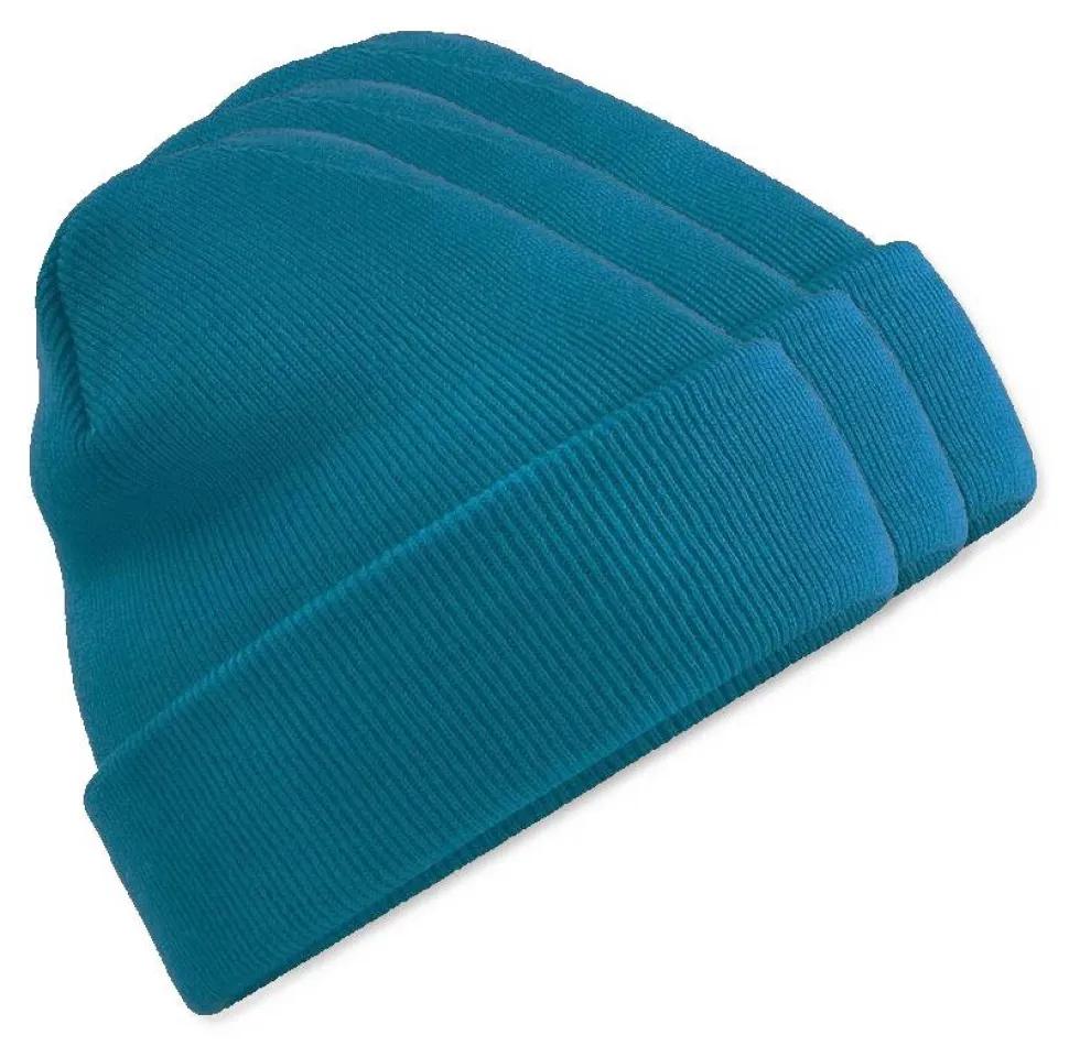 Pack de 3 Beechfield BF045 - Bonnet Hiver Unisexe avec Rabat Confortable