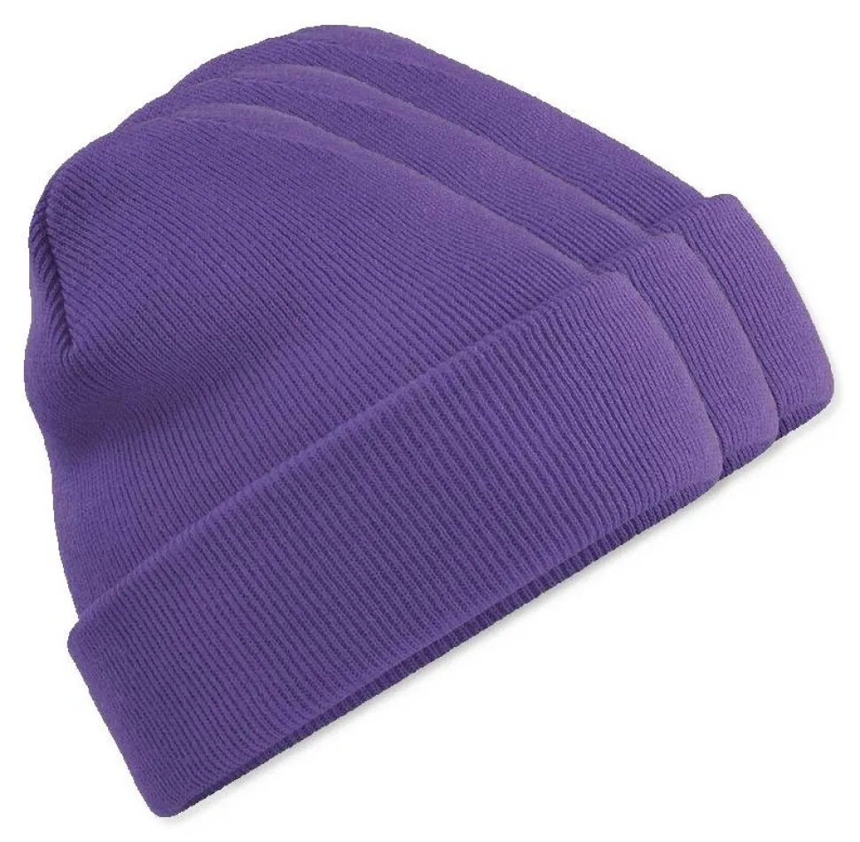 Pack de 3 Beechfield BF045 - Bonnet Hiver Unisexe avec Rabat Confortable