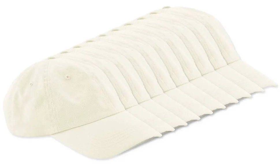 Pack de 24 Beechfield BF653 - Casquette Sportive 6 Panneaux en Coton Chino