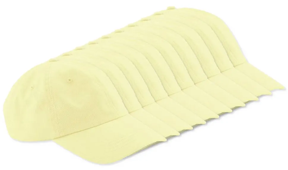 Pack de 72 Beechfield BF653 - Casquette Sportive 6 Panneaux en Coton Chino