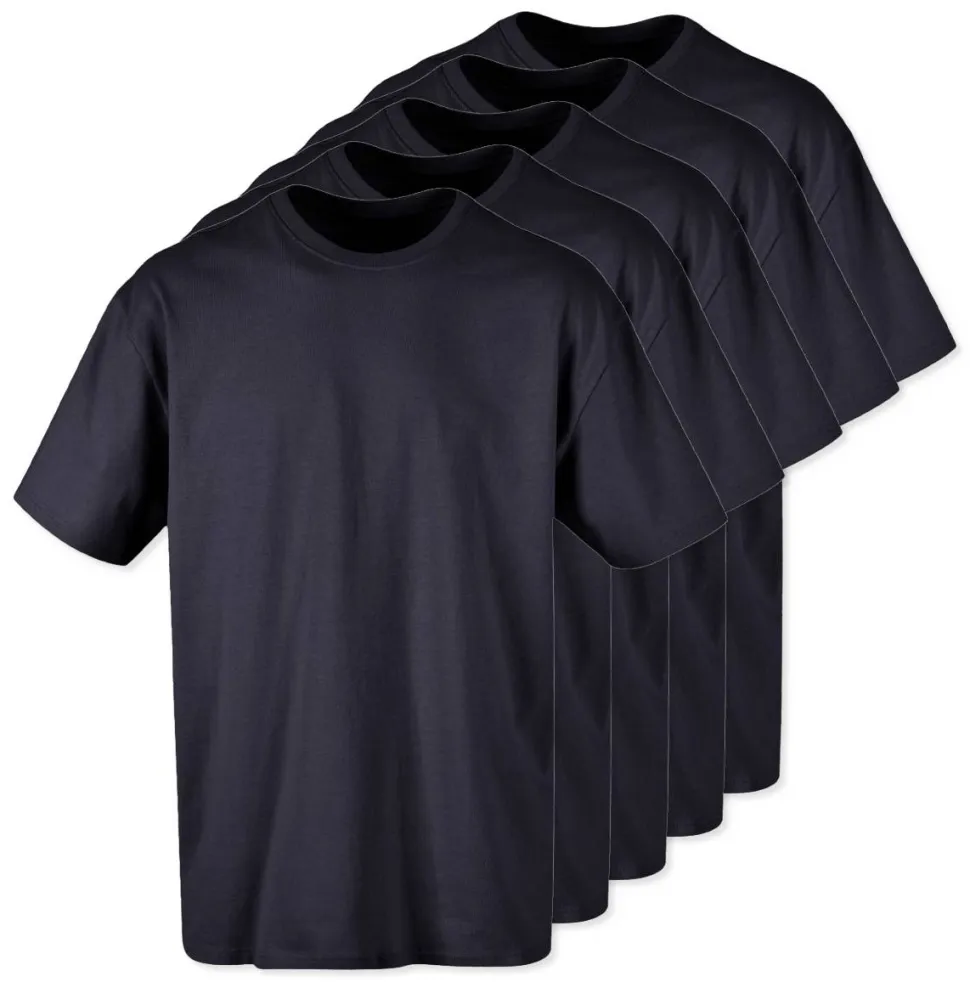 Pack de 5 Build Your Brand BY102 - T-shirt Oversize Confort Classique Homme