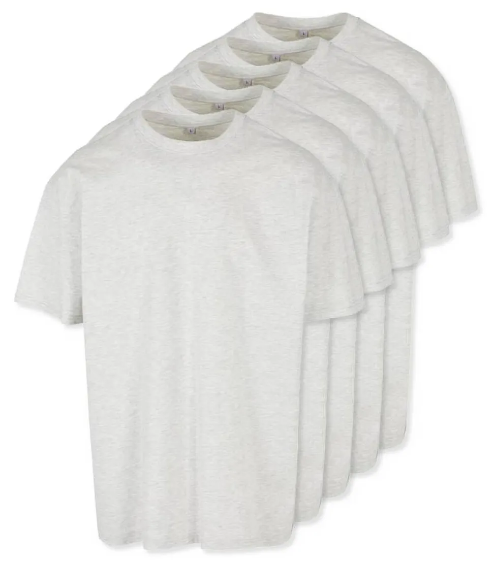 Pack de 5 Build Your Brand BY102 - T-shirt Oversize Confort Classique Homme