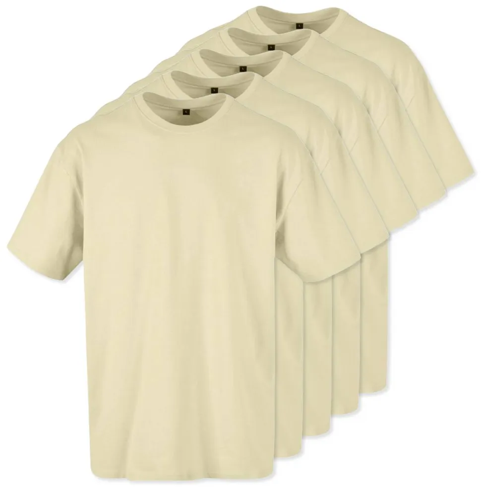 Pack de 5 Build Your Brand BY102 - T-shirt Oversize Confort Classique Homme