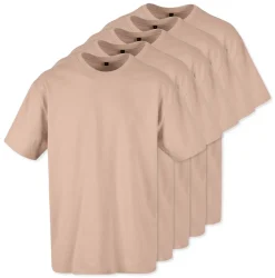 Pack de 5 Build Your Brand BY102 - T-shirt Oversize Confort Classique Homme